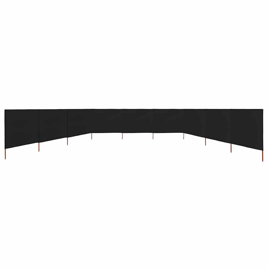 vidaXL Windscherm 9-panelen 1200x120 cm stof zwart
