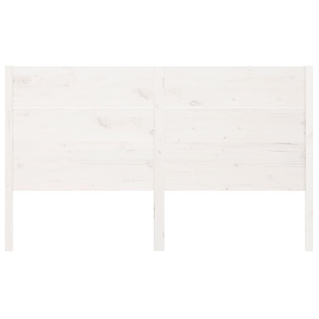 Hoofdbord Massief Grenenhout Wit 146x4x100 cm - 80% Korting