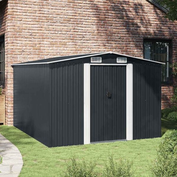 VidaXL Metalen Tuinschuur Antraciet (257x298x178cm) - 60% Korting