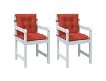 VidaXL Stoelkussens Lage Rug (2 stuks) - Gemêleerd Rood, 78% Korting!