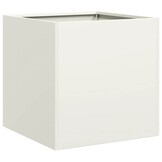 vidaXL Plantenbak 40x40x40 cm koudgewalst staal wit