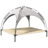 vidaXL Hondenbed 104 x 86 x 84,5 cm Staal Zilvergrijs
