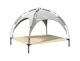 vidaXL Hondenbed 104 x 86 x 84,5 cm Staal Zilvergrijs