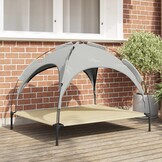 vidaXL Hondenbed 104 x 86 x 84,5 cm Staal Zilvergrijs