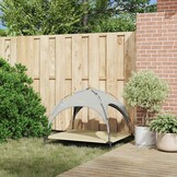 vidaXL Hondenbed 104 x 86 x 84,5 cm Staal Zilvergrijs