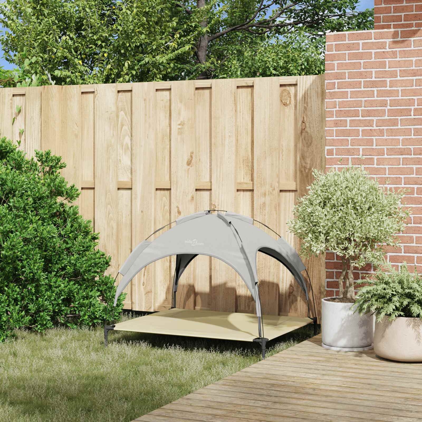 vidaXL Hondenbed 104 x 86 x 84,5 cm Staal Zilvergrijs