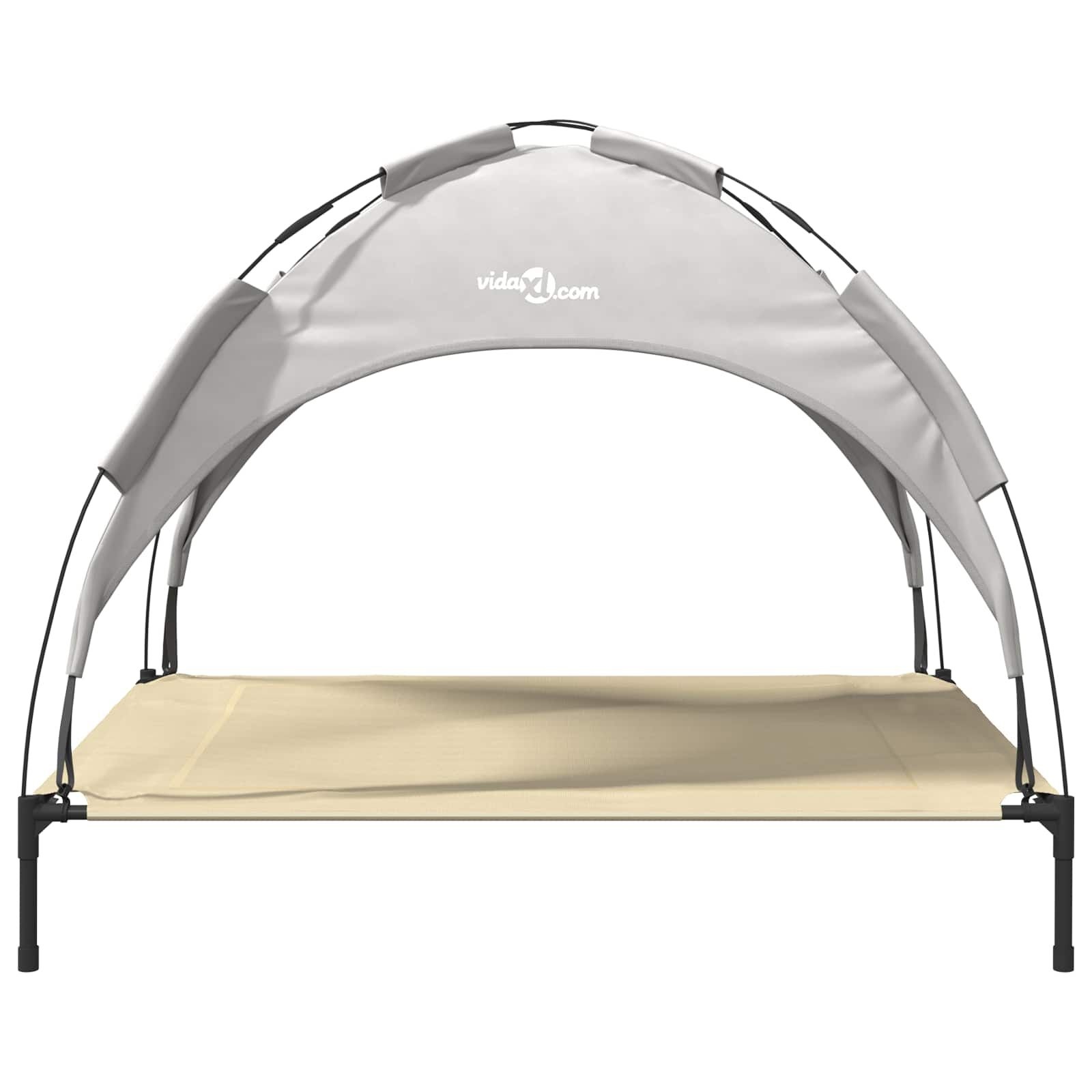 vidaXL Hondenbed 104 x 86 x 84,5 cm Staal Zilvergrijs