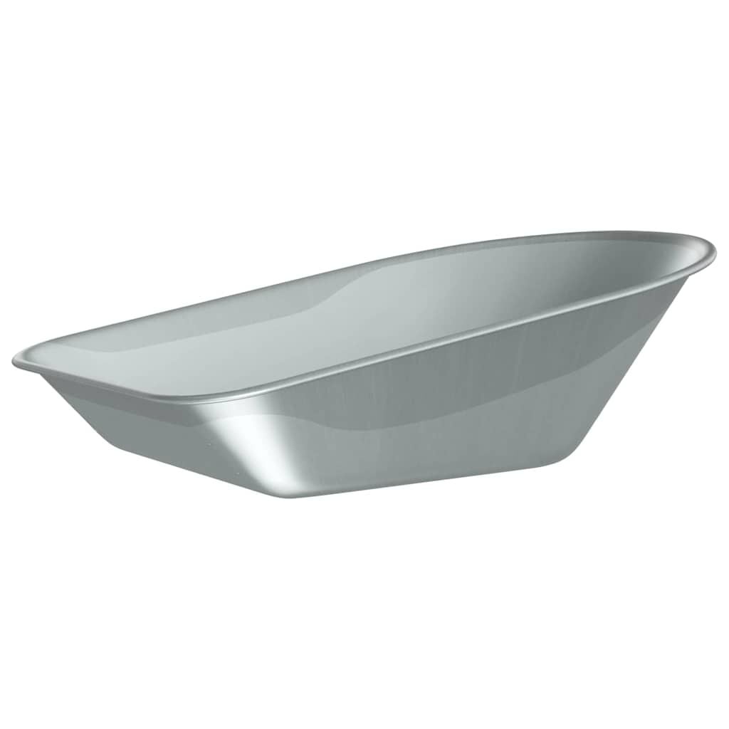 vidaXL Vervanging voor kruiwagenlade zilver 90 x 63 x 28 cm