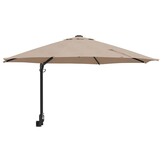 vidaXL Tuinparasol Taupe, Zwart 248 x 248 x 148 cm Polyester, Staal