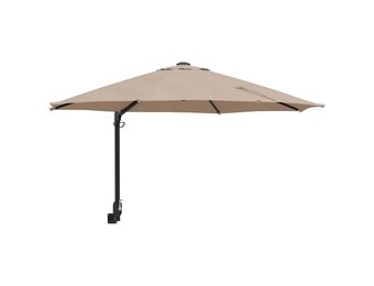 vidaXL Tuinparasol Taupe, Zwart 248 x 248 x 148 cm Polyester, Staal
