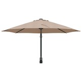 vidaXL Tuinparasol Taupe, Zwart 248 x 248 x 148 cm Polyester, Staal