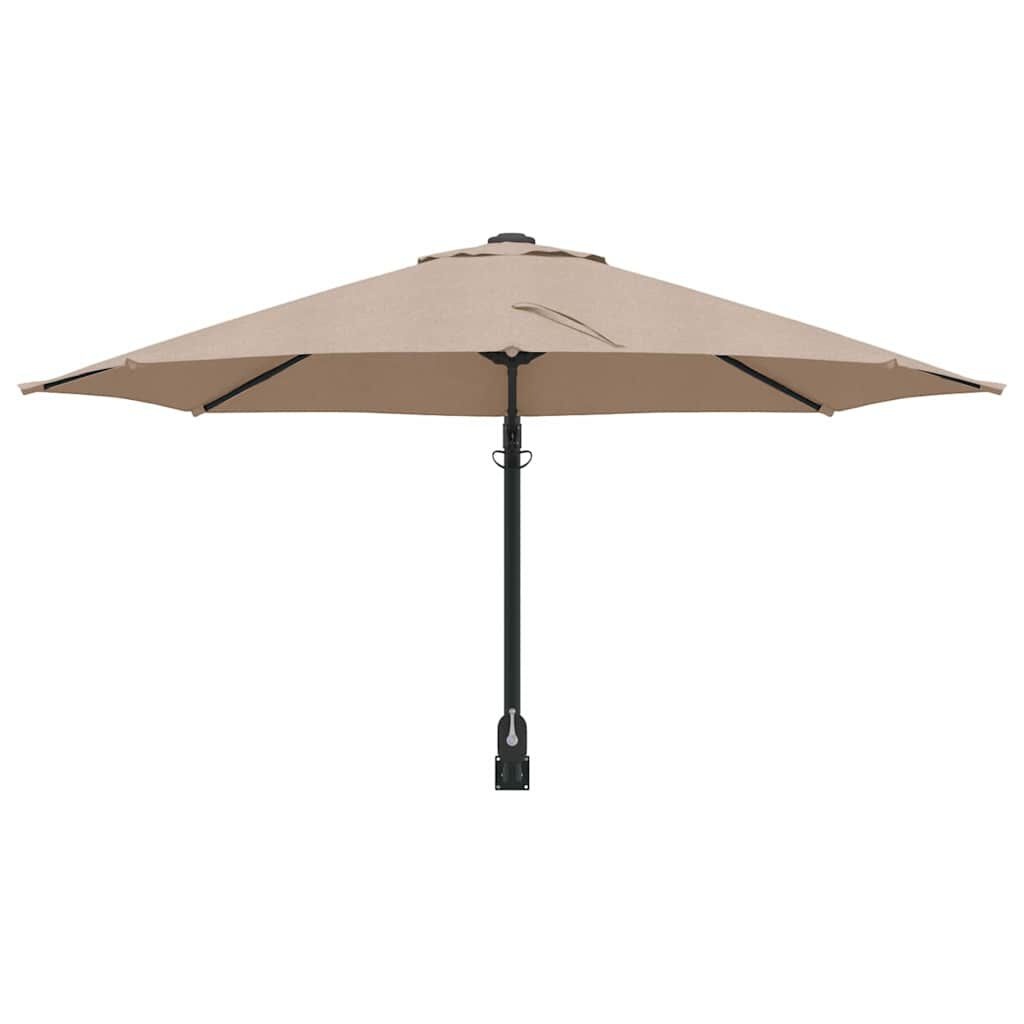 vidaXL Tuinparasol Taupe, Zwart 248 x 248 x 148 cm Polyester, Staal