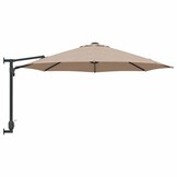 vidaXL Tuinparasol Taupe, Zwart 248 x 248 x 148 cm Polyester, Staal