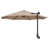 vidaXL Tuinparasol Taupe, Zwart 248 x 248 x 148 cm Polyester, Staal
