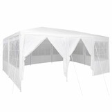 vidaXL Partytent Wit 600 x 400 x 266 cm Polyester, Staal