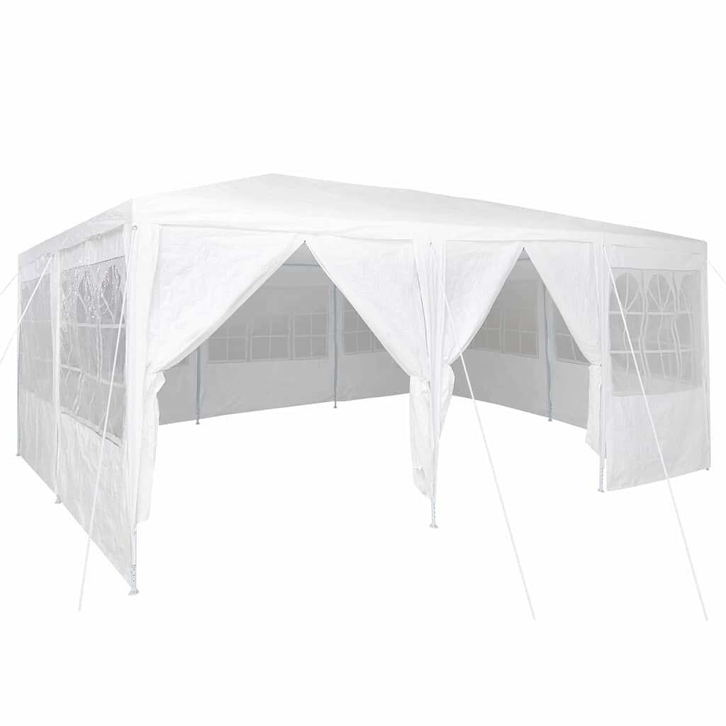 vidaXL Partytent Wit 600 x 400 x 266 cm Polyester, Staal