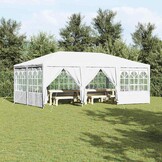 vidaXL Partytent Wit 600 x 400 x 266 cm Polyester, Staal