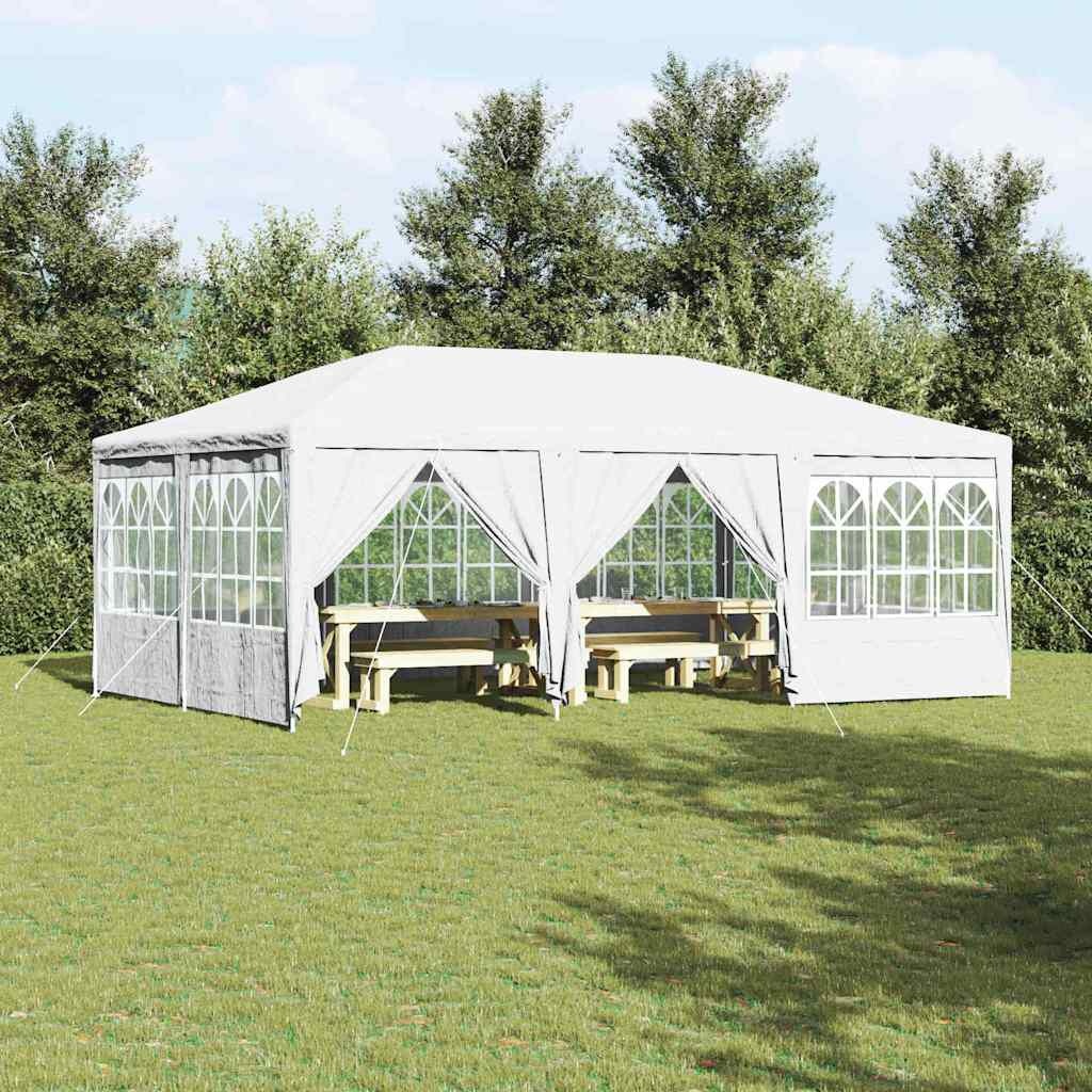 vidaXL Partytent Wit 600 x 400 x 266 cm Polyester, Staal