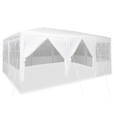 vidaXL Partytent Wit 600 x 400 x 266 cm Polyester, Staal