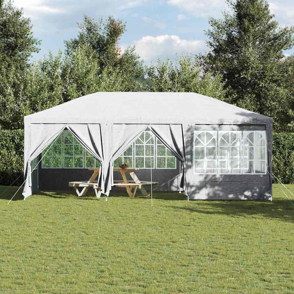 vidaXL Partytent Wit 600 x 400 x 266 cm Polyester, Staal