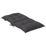 vidaXL Stoelkussens 4 st lage rug 100x50x7 cm stof gemêleerd antraciet