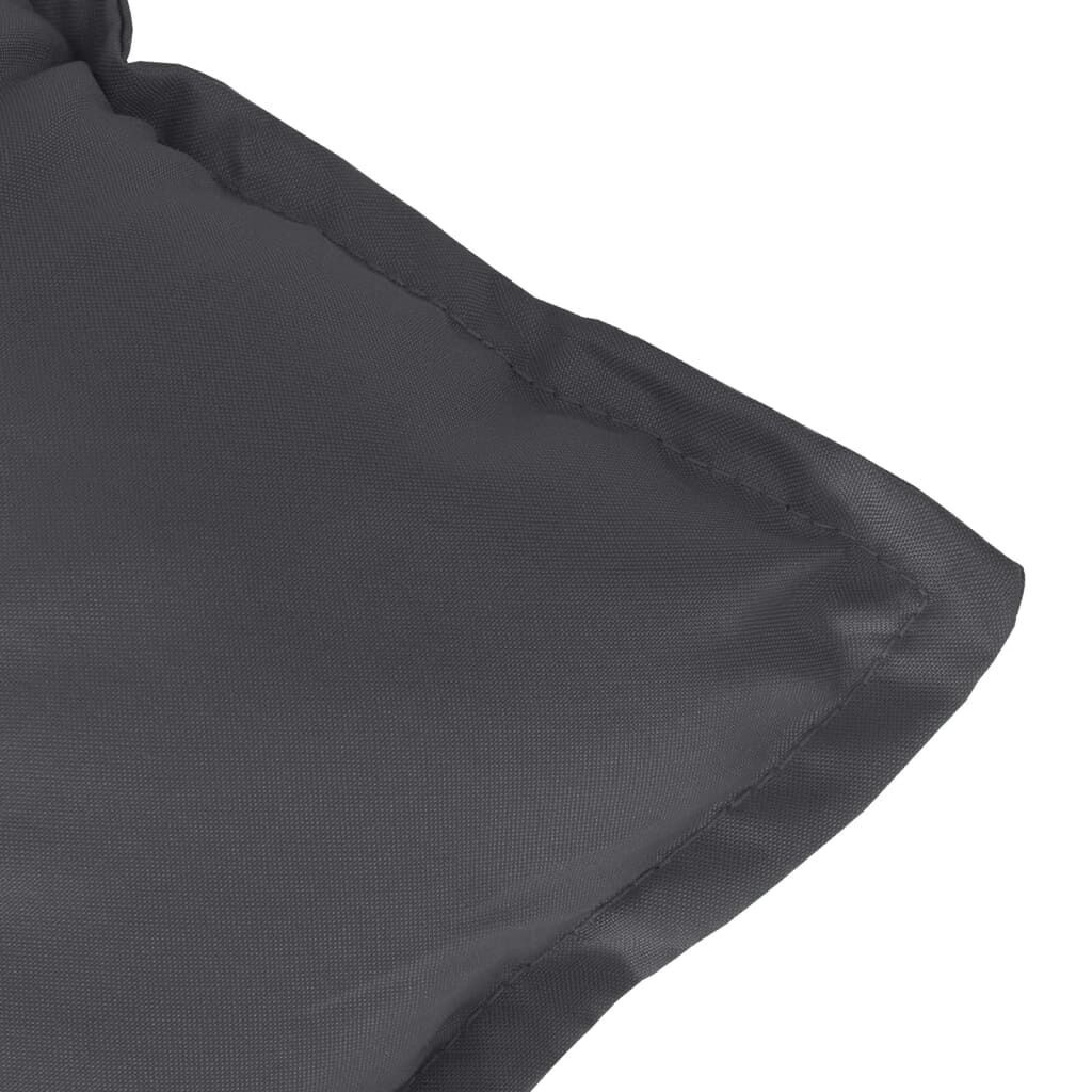 vidaXL Stoelkussens 4 st lage rug 100x50x7 cm stof gemêleerd antraciet