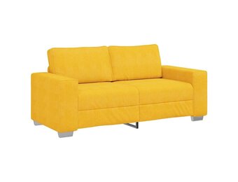 vidaXL Loveseat Sofa Lichtgeel 180x77x82 cm Corduroy Stof