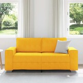 vidaXL Loveseat Sofa Lichtgeel 180x77x82 cm Corduroy Stof