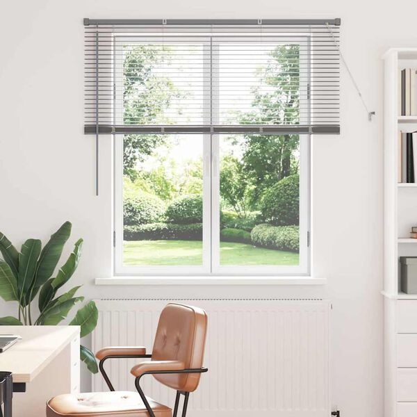 vidaXL Venetiaanse jaloezie zilver 130 x 130 cm 25 mm Aluminium