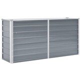 vidaXL Plantenbak verhoogd 160x40x77 cm gegalvaniseerd staal grijs