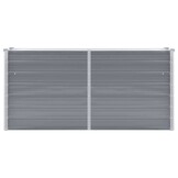vidaXL Plantenbak verhoogd 160x40x77 cm gegalvaniseerd staal grijs