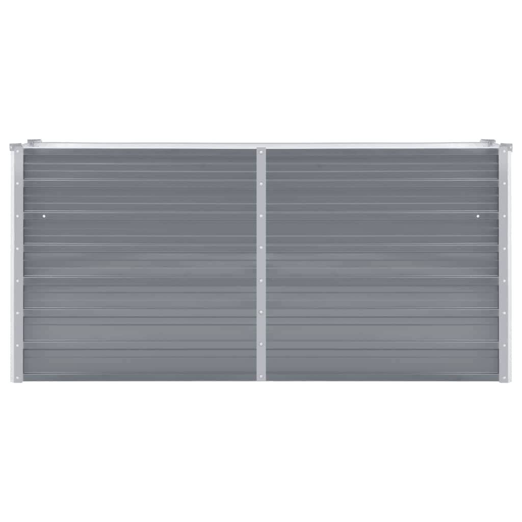 vidaXL Plantenbak verhoogd 160x40x77 cm gegalvaniseerd staal grijs