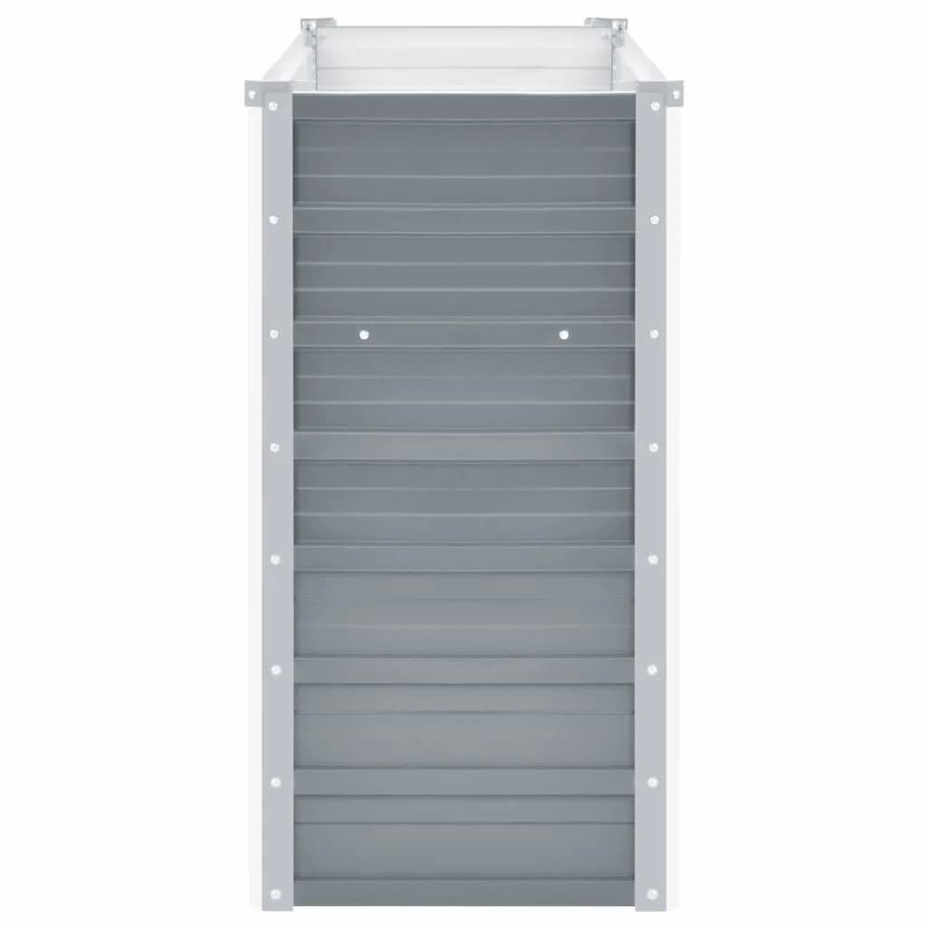 vidaXL Plantenbak verhoogd 160x40x77 cm gegalvaniseerd staal grijs