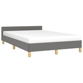 vidaXL Bedframe zonder matras 120x200 cm stof donkergrijs