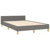 vidaXL Bedframe zonder matras 120x200 cm stof donkergrijs