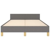 vidaXL Bedframe zonder matras 120x200 cm stof donkergrijs