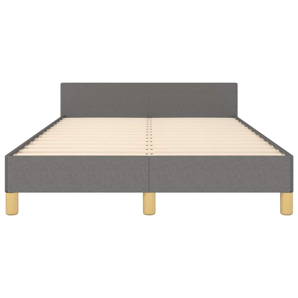 vidaXL Bedframe zonder matras 120x200 cm stof donkergrijs