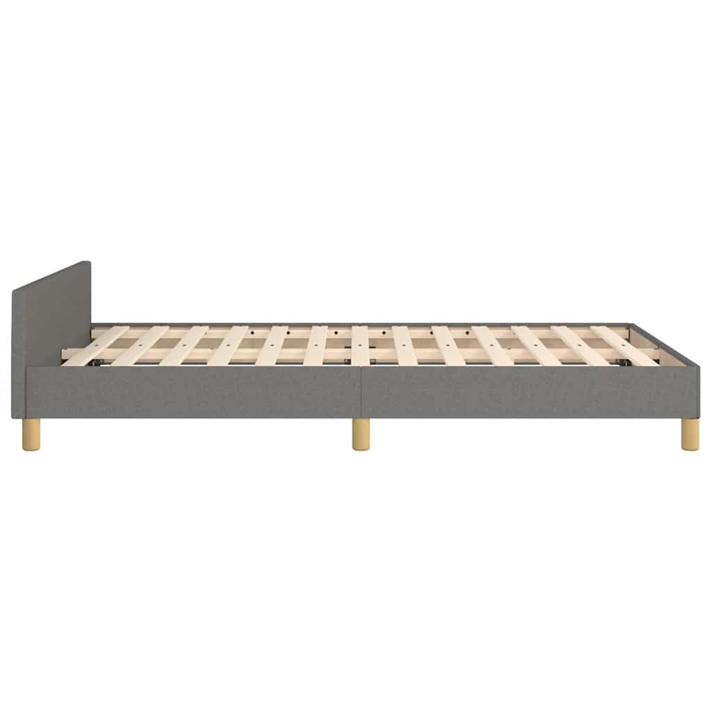vidaXL Bedframe zonder matras 120x200 cm stof donkergrijs