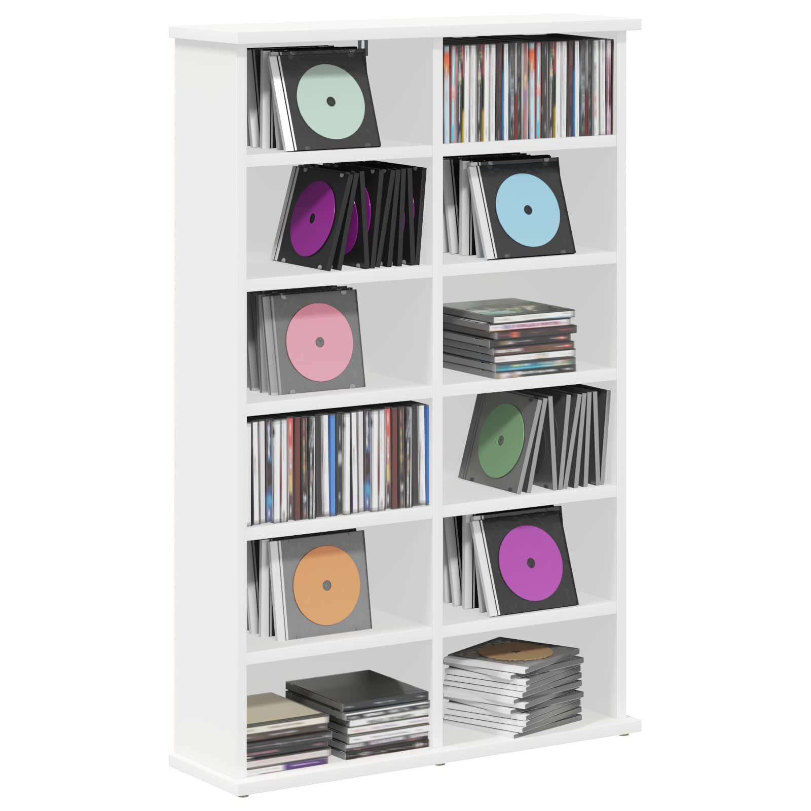 CD Kast Wit 60x17x92 cm - 34% Korting