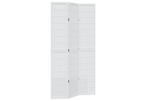 Wit Kamerscherm 3 Panelen Massief Paulowniahout - 34% Korting