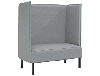 vidaXL Hoge Rug Bank 101cm Lichtgrijs Stof