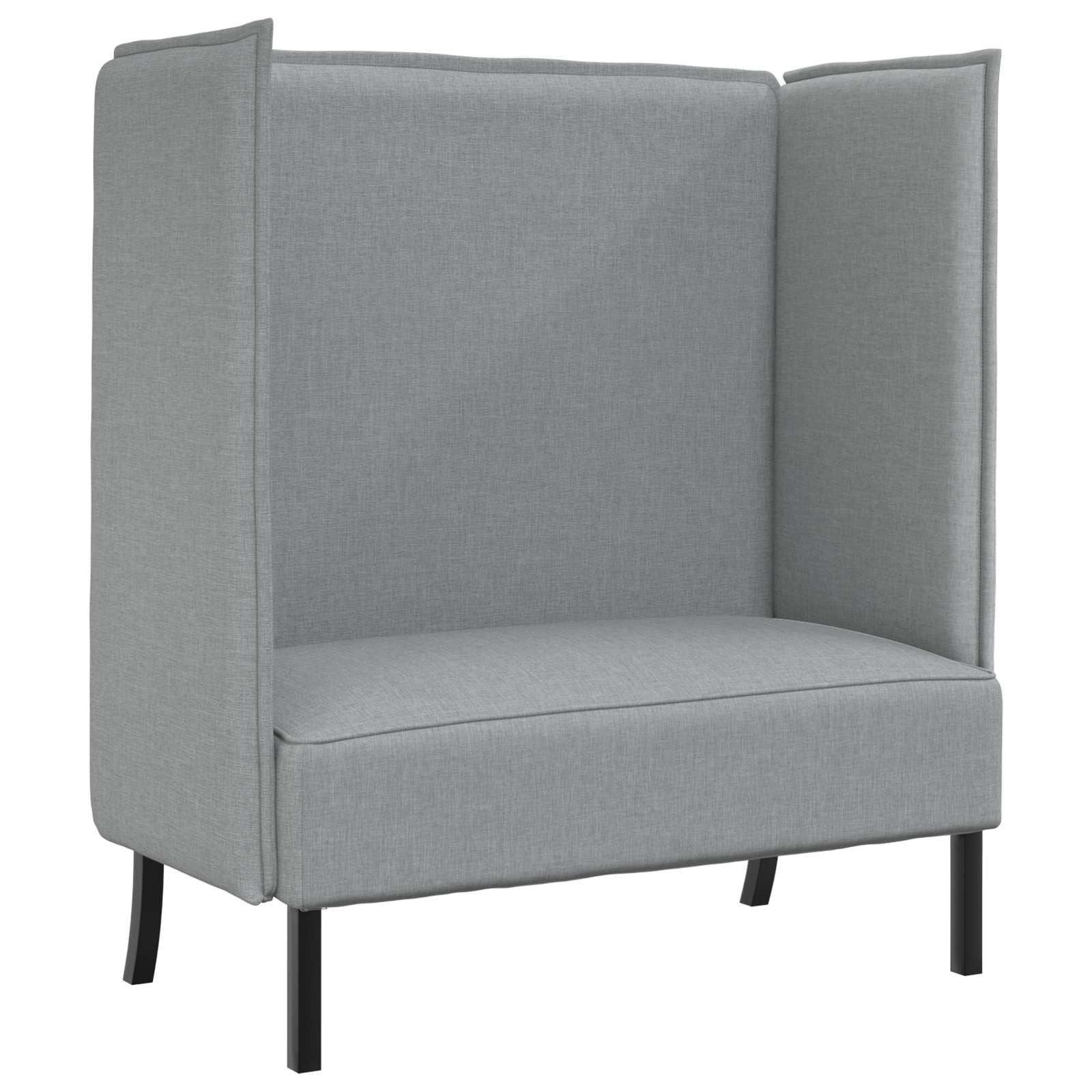 vidaXL Hoge Rug Bank 101cm Lichtgrijs Stof