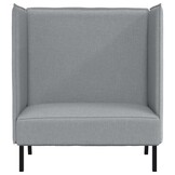 vidaXL Hoge Rug Bank 101cm Lichtgrijs Stof