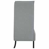 vidaXL Hoge Rug Bank 101cm Lichtgrijs Stof