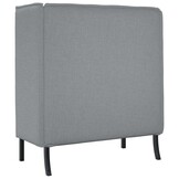 vidaXL Hoge Rug Bank 101cm Lichtgrijs Stof