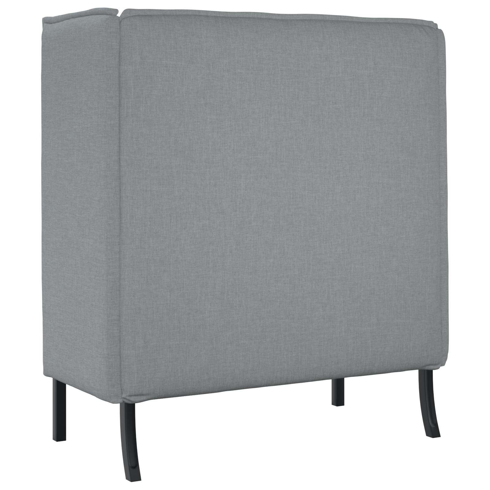 vidaXL Hoge Rug Bank 101cm Lichtgrijs Stof