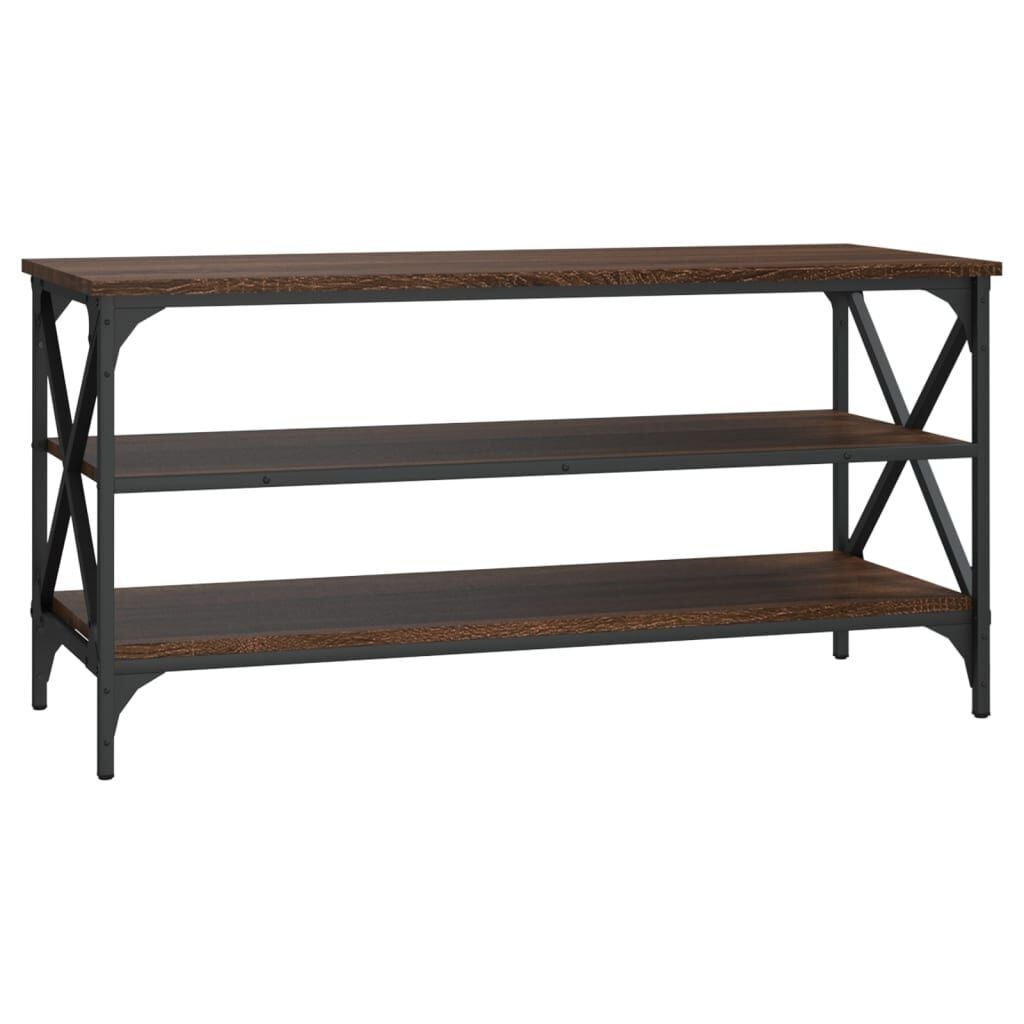 vidaXL Tv-meubel 100x40x50 cm bewerkt hout bruin eikenkleur