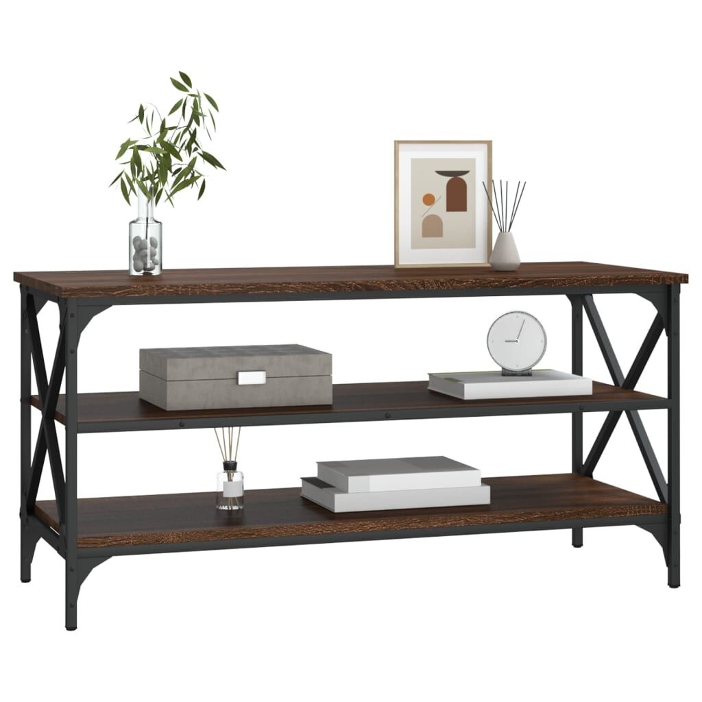 vidaXL Tv-meubel 100x40x50 cm bewerkt hout bruin eikenkleur