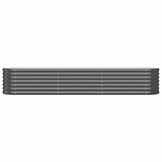 vidaXL Plantenbak 224x40x36 cm gepoedercoat staal antracietkleurig