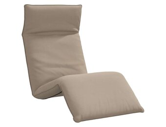 vidaXL Ligstoel inklapbaar 175x54x8,5 cm oxford stof taupe